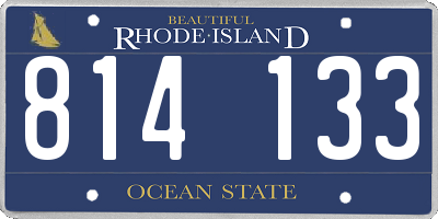 RI license plate 814133
