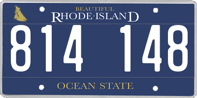 RI license plate 814148