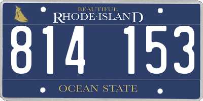 RI license plate 814153