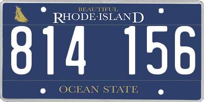 RI license plate 814156