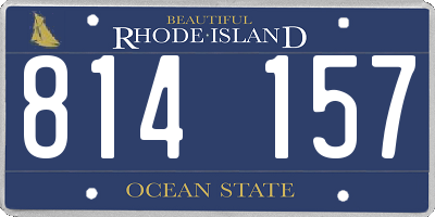 RI license plate 814157