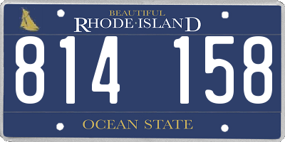 RI license plate 814158