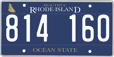 RI license plate 814160