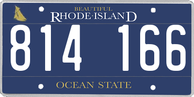 RI license plate 814166