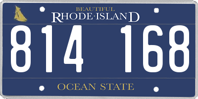 RI license plate 814168