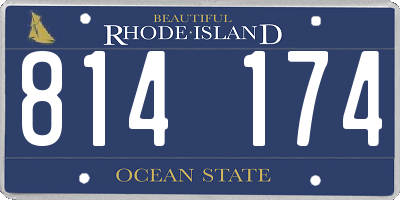 RI license plate 814174