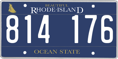 RI license plate 814176