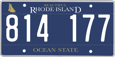 RI license plate 814177