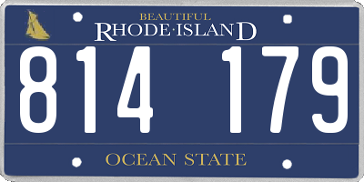RI license plate 814179