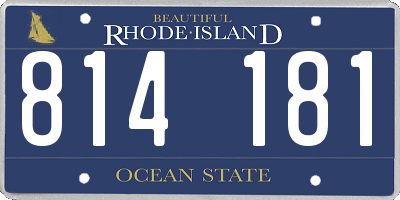 RI license plate 814181