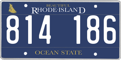 RI license plate 814186