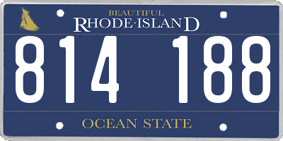 RI license plate 814188