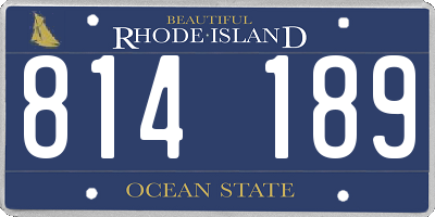 RI license plate 814189