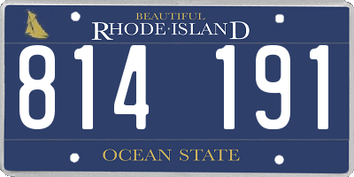 RI license plate 814191