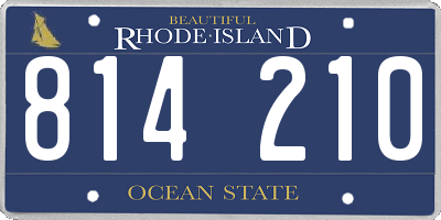 RI license plate 814210