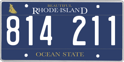 RI license plate 814211