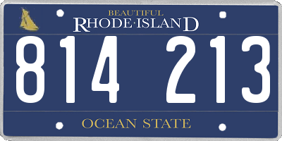 RI license plate 814213