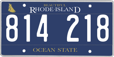 RI license plate 814218