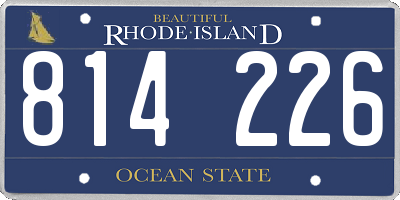 RI license plate 814226