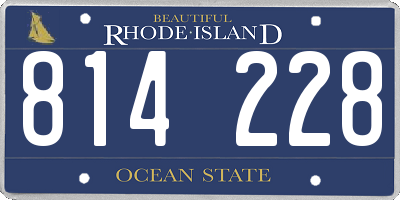 RI license plate 814228