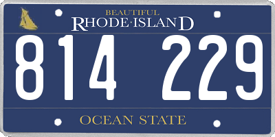 RI license plate 814229