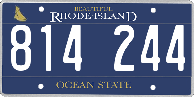 RI license plate 814244