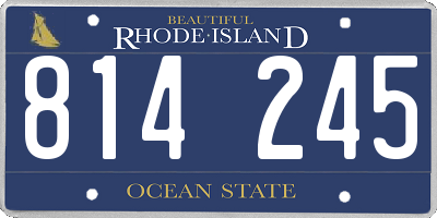 RI license plate 814245