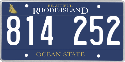 RI license plate 814252