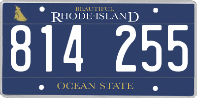 RI license plate 814255