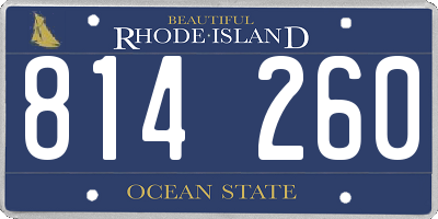 RI license plate 814260