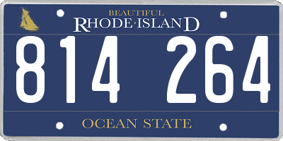 RI license plate 814264