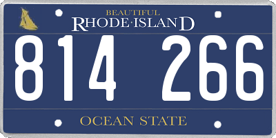 RI license plate 814266