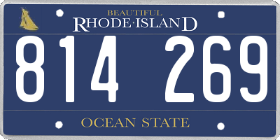 RI license plate 814269