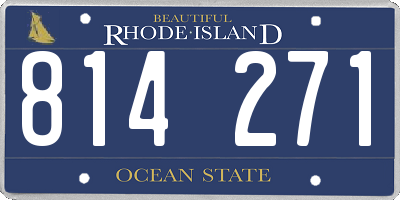 RI license plate 814271