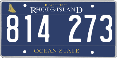 RI license plate 814273
