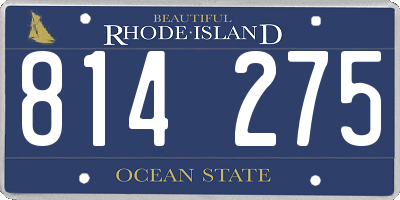 RI license plate 814275