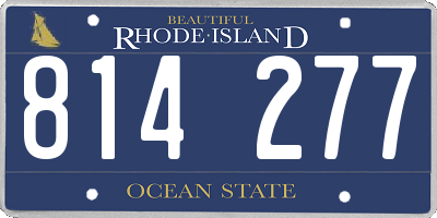 RI license plate 814277