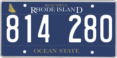 RI license plate 814280