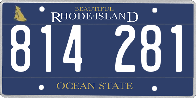 RI license plate 814281