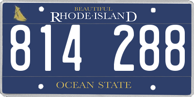 RI license plate 814288
