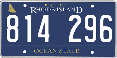 RI license plate 814296