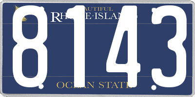 RI license plate 8143
