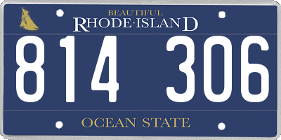 RI license plate 814306