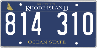 RI license plate 814310