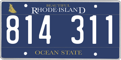 RI license plate 814311
