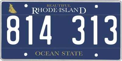 RI license plate 814313