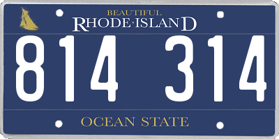 RI license plate 814314