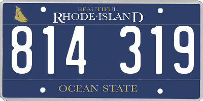 RI license plate 814319