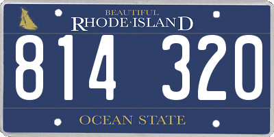 RI license plate 814320