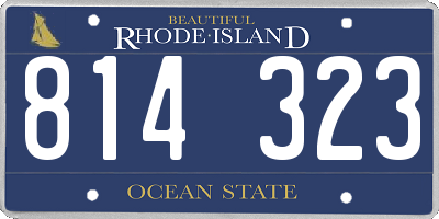 RI license plate 814323